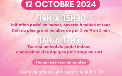 🎀 Octobre Rose au Grenoble Tennis Padel – 12 octobre 2024 🎾